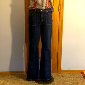 Joe’s jeans. Slight flare and super cute